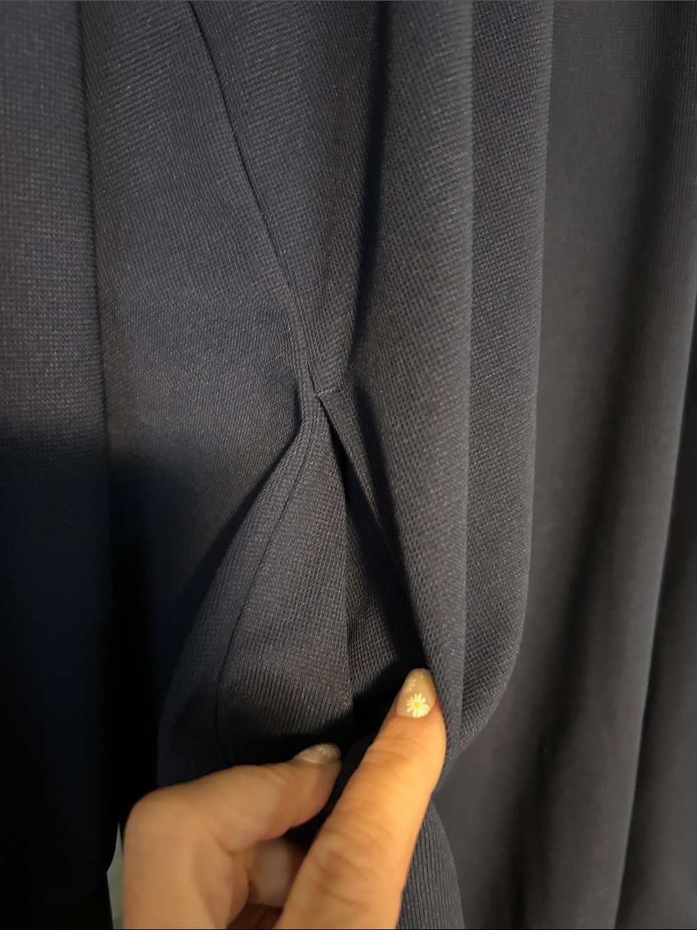 HALARA Navy V-Neck Long Sleeve Tunic Dress - Picture 9 of 9